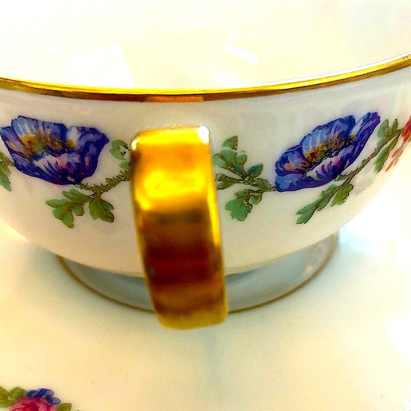 EUC- Theodore Haviland Limoges Double Handled Bouillon & Under Plate - Picture 12 of 12